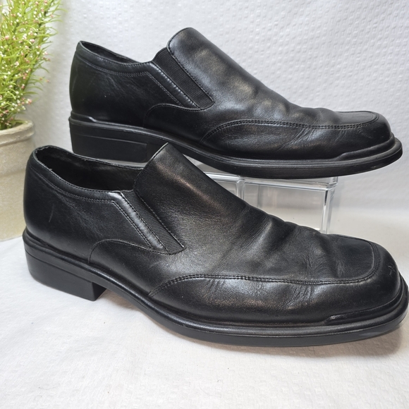 Rockport Classic Black Leather Men's Slip-On Loafers Size 9 Euc - Picture 1 of 9